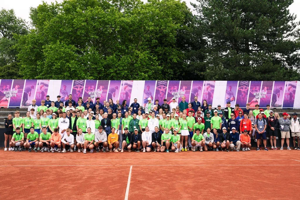 Spillere og Keystone Sports-teamet ved tennis showcase