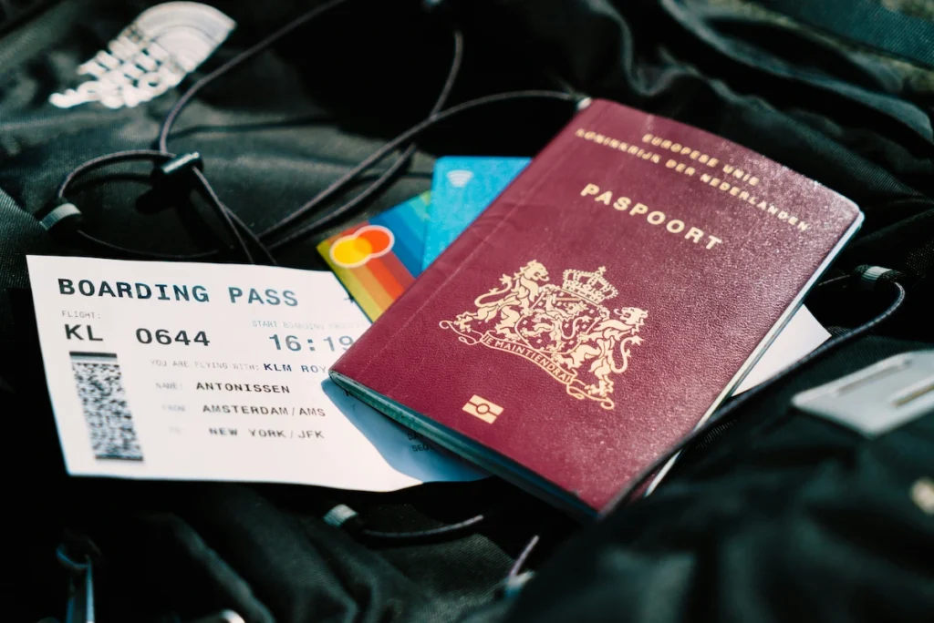Pas og boarding-kort